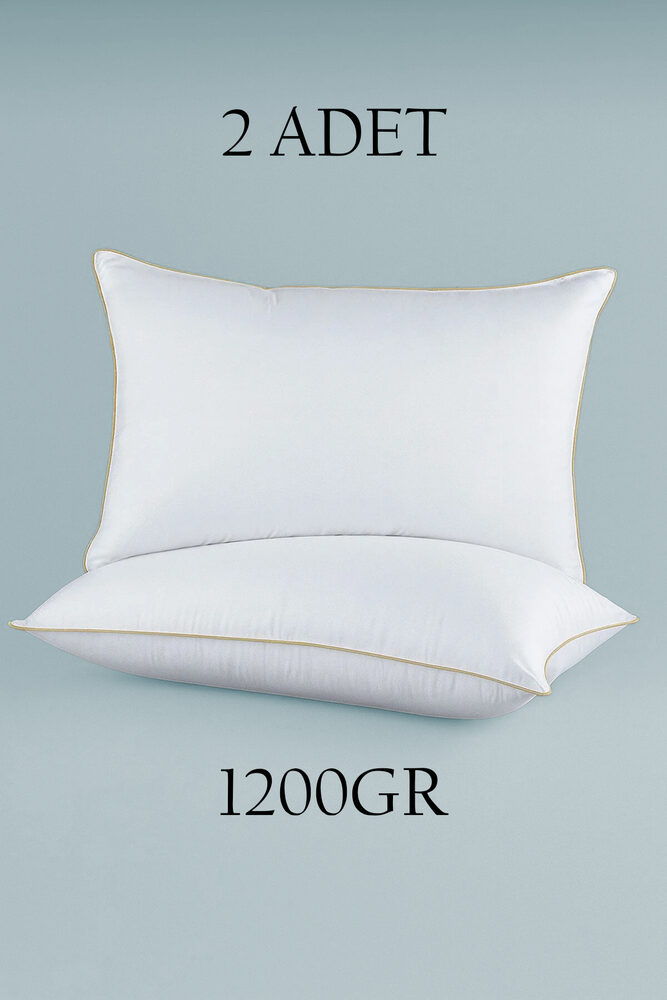 2'li Premium Gold Serisi 1200Gr Nano Jel Yastık | 2 Adet 50x70cm Dolgun Yastık